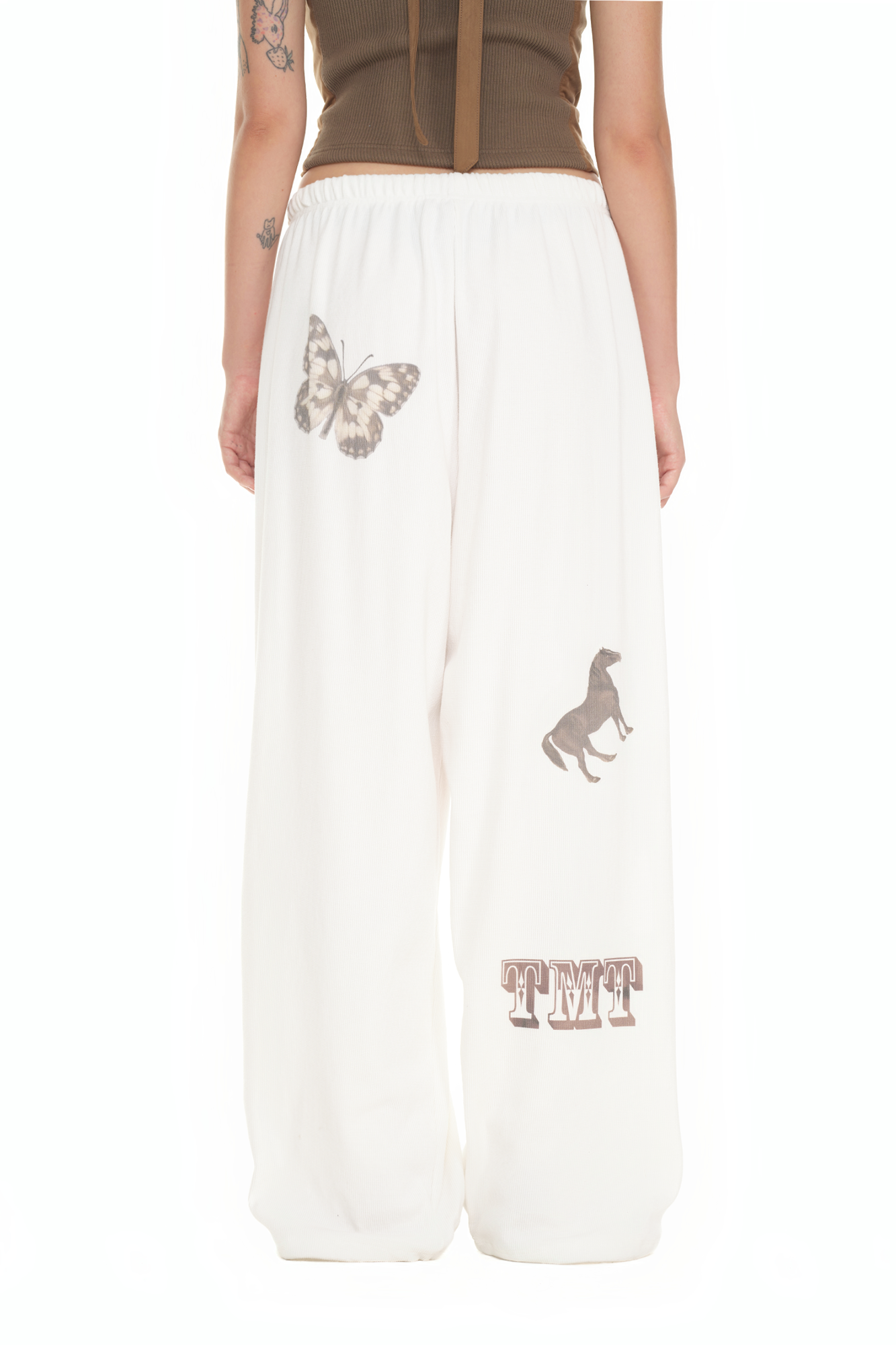 WESTERN WAFFLE PANTS (WHITE)