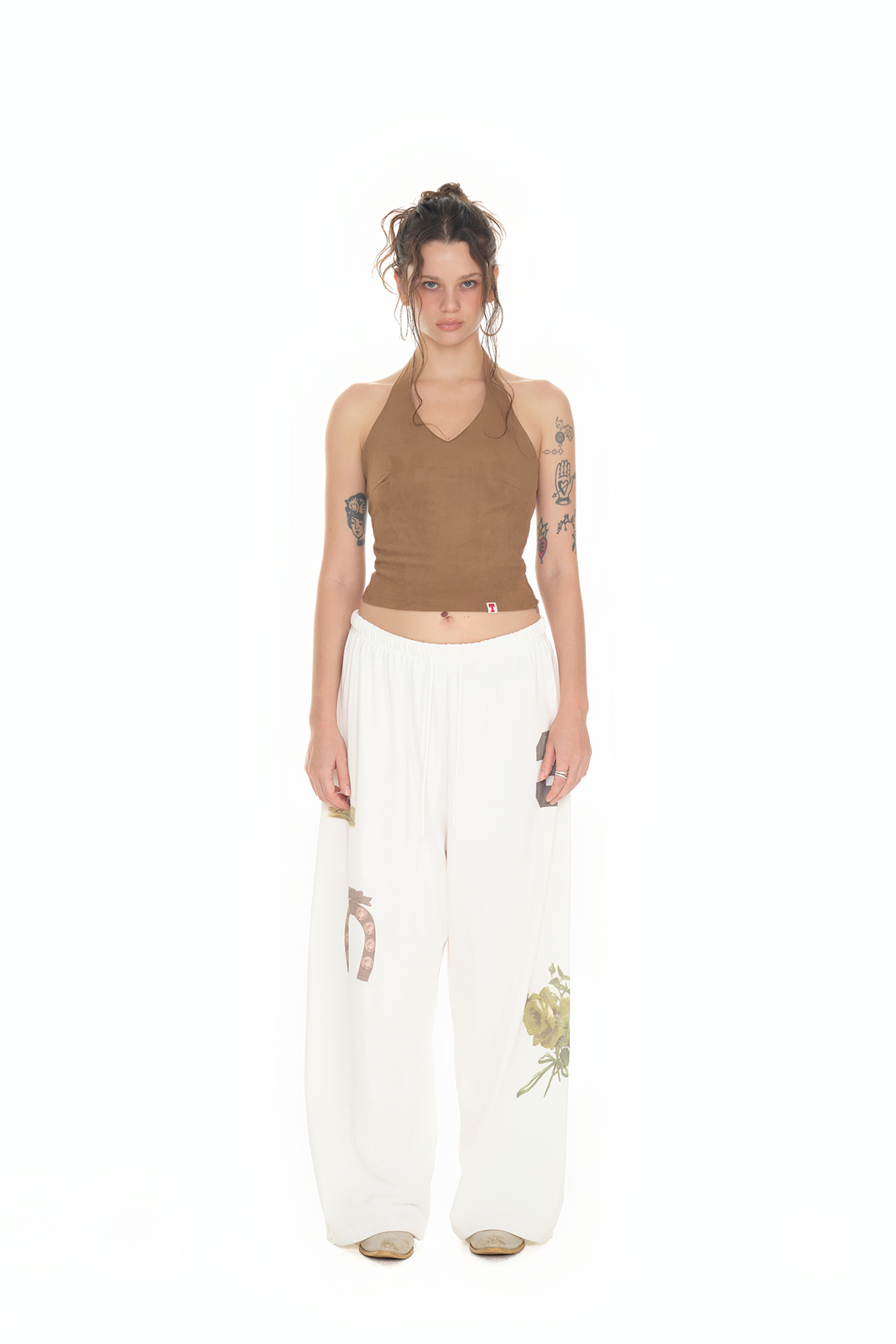 WESTERN WAFFLE PANTS (WHITE)