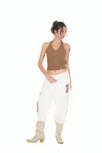 WESTERN WAFFLE PANTS (WHITE)