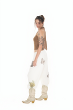 WESTERN WAFFLE PANTS (WHITE)