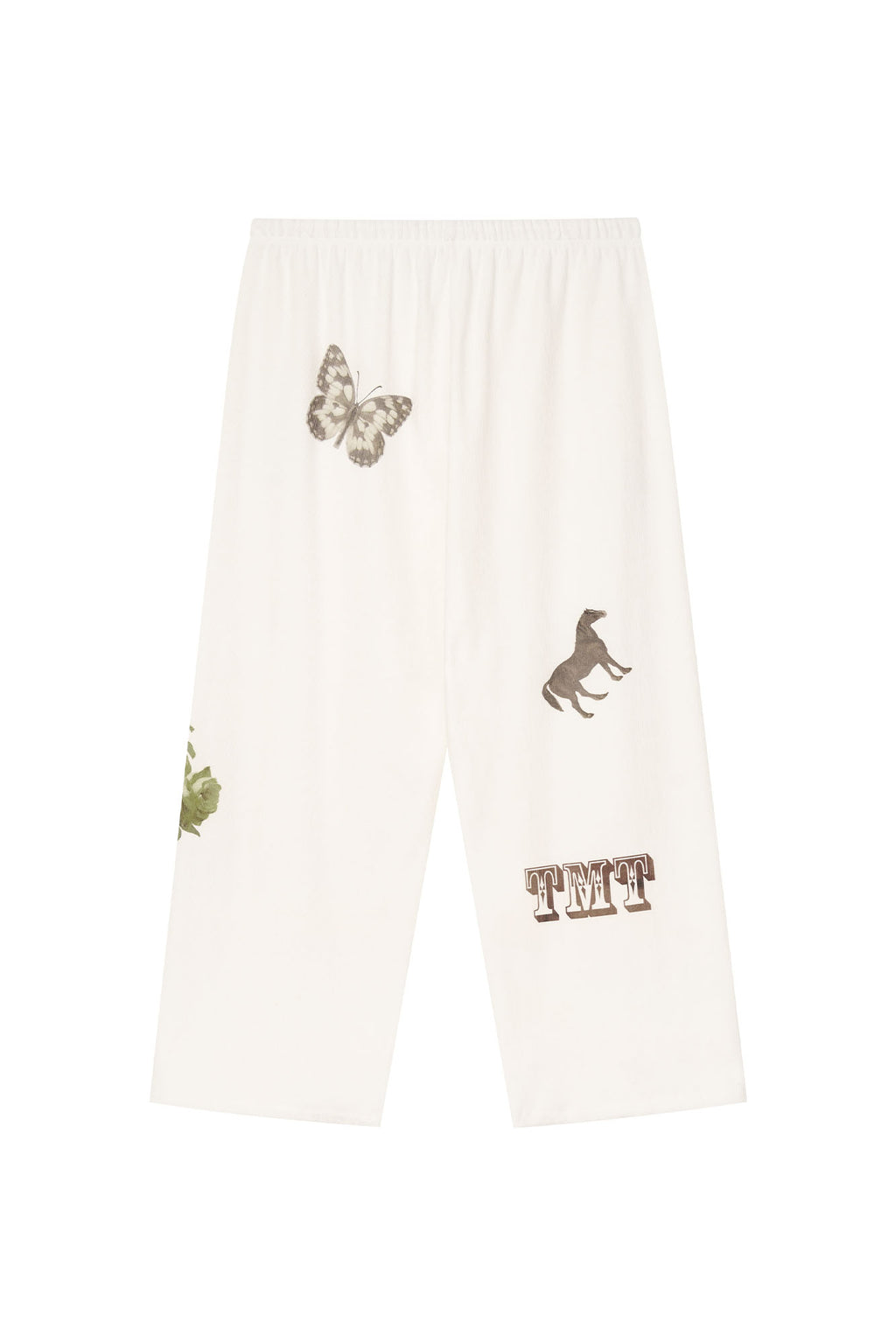 WESTERN WAFFLE PANTS (WHITE)
