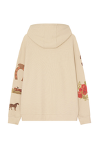 WESTERN WAFFLE ZIP-UP HOODIE (BEIGE)