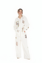 WESTERN WAFFLE ZIP-UP HOODIE (WHITE)