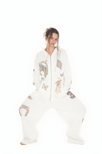 WESTERN WAFFLE ZIP-UP HOODIE (WHITE)