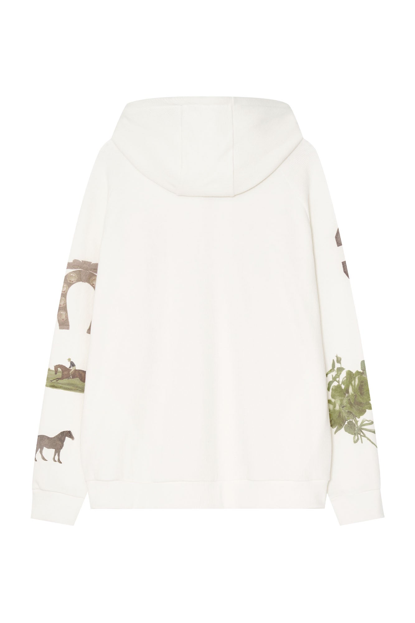 WESTERN WAFFLE ZIP-UP HOODIE (WHITE)