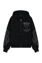 ウェスタン ホットフィックス ジップアップ フーディー (ブラック)