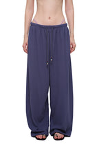 WOOD BEAD WAFFLE PANTS (BLUE)