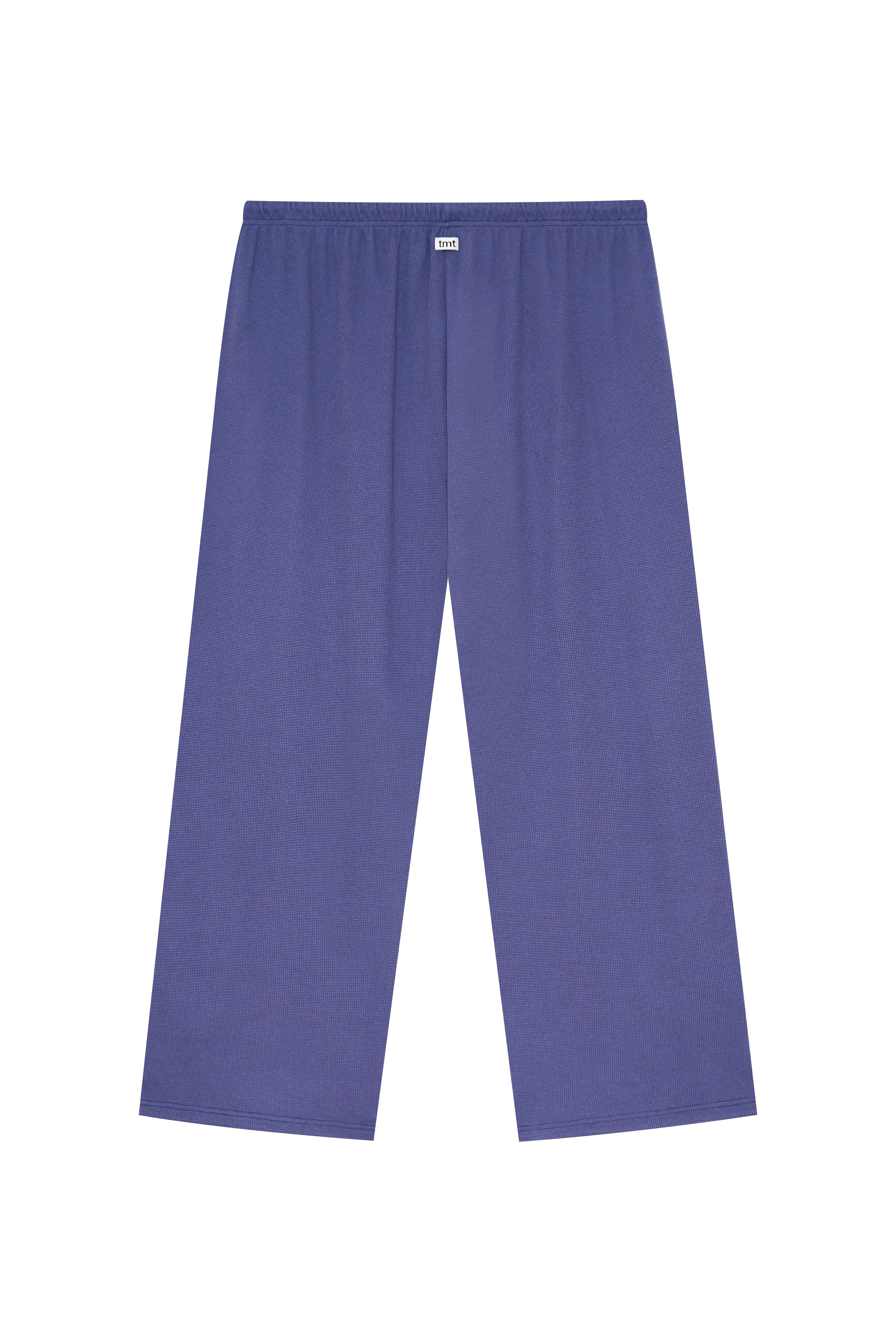 WOOD BEAD WAFFLE PANTS (BLUE)