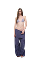 WOOD BEAD WAFFLE PANTS (BLUE)