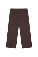 WOOD BEAD WAFFLE PANTS (BROWN)