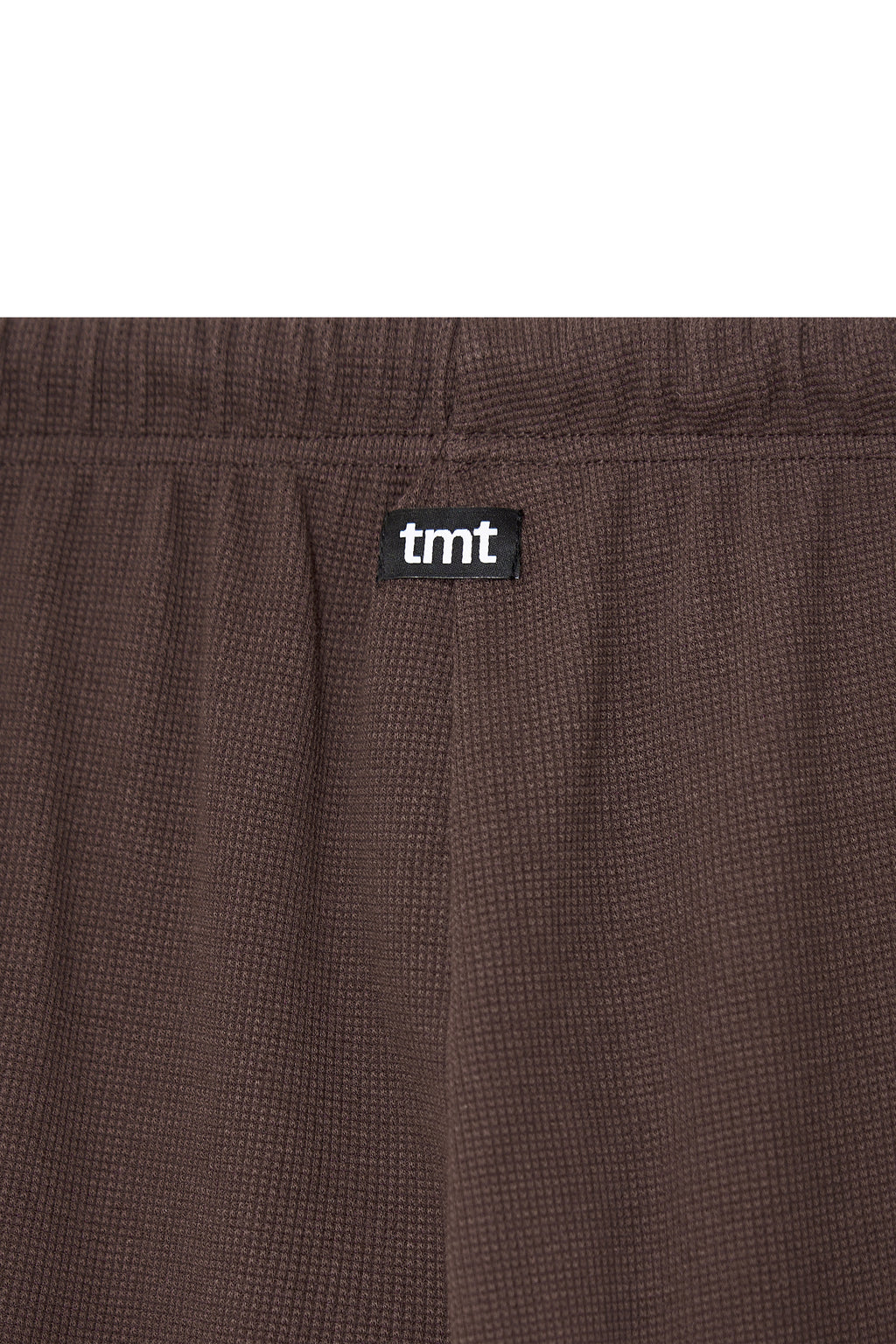 WOOD BEAD WAFFLE PANTS (BROWN)