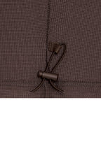 WOOD BEAD WAFFLE PANTS (BROWN)