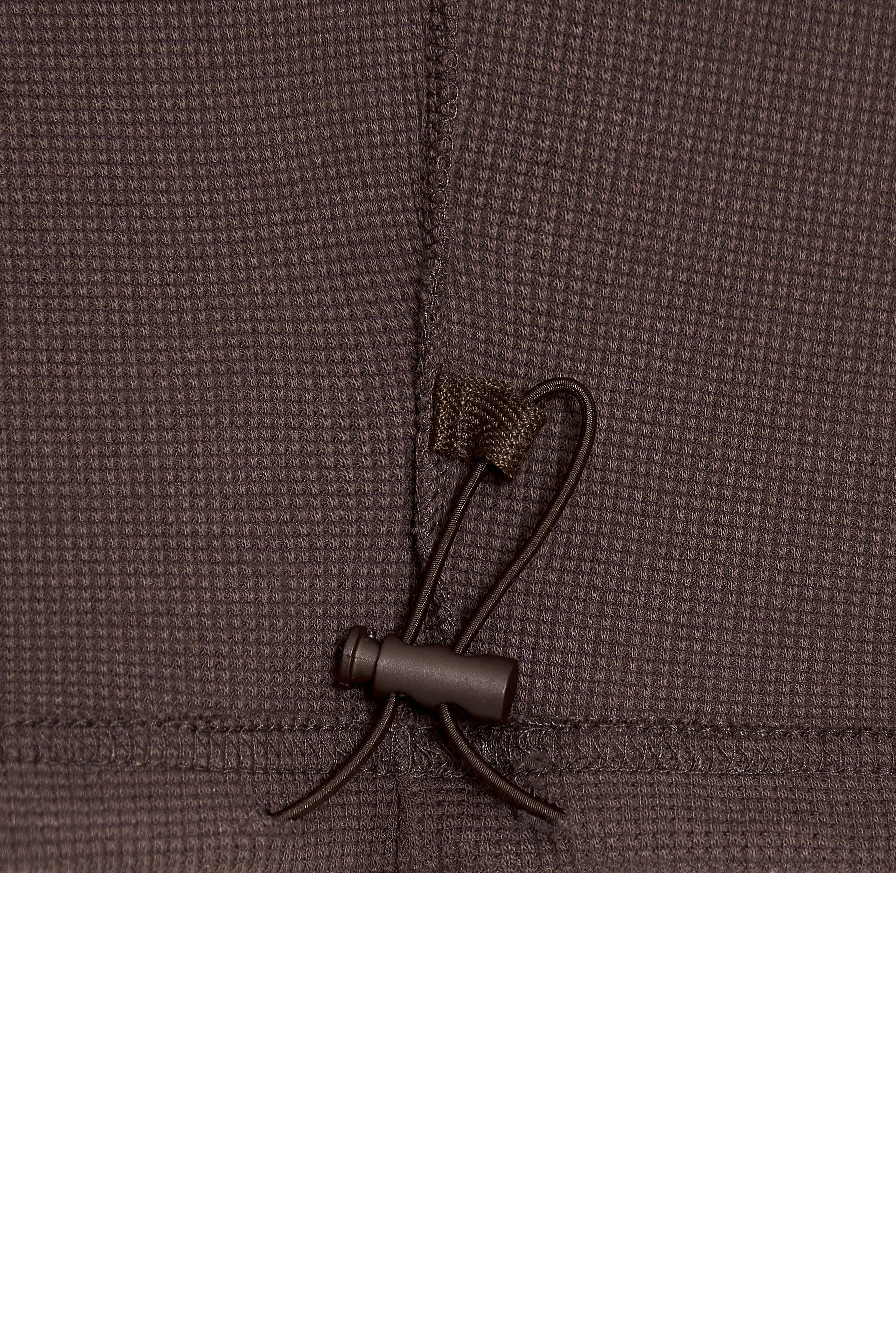 WOOD BEAD WAFFLE PANTS (BROWN)