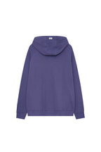 WOOD BEAD WAFFLE ZIP-UP HOODIE (BLUE)
