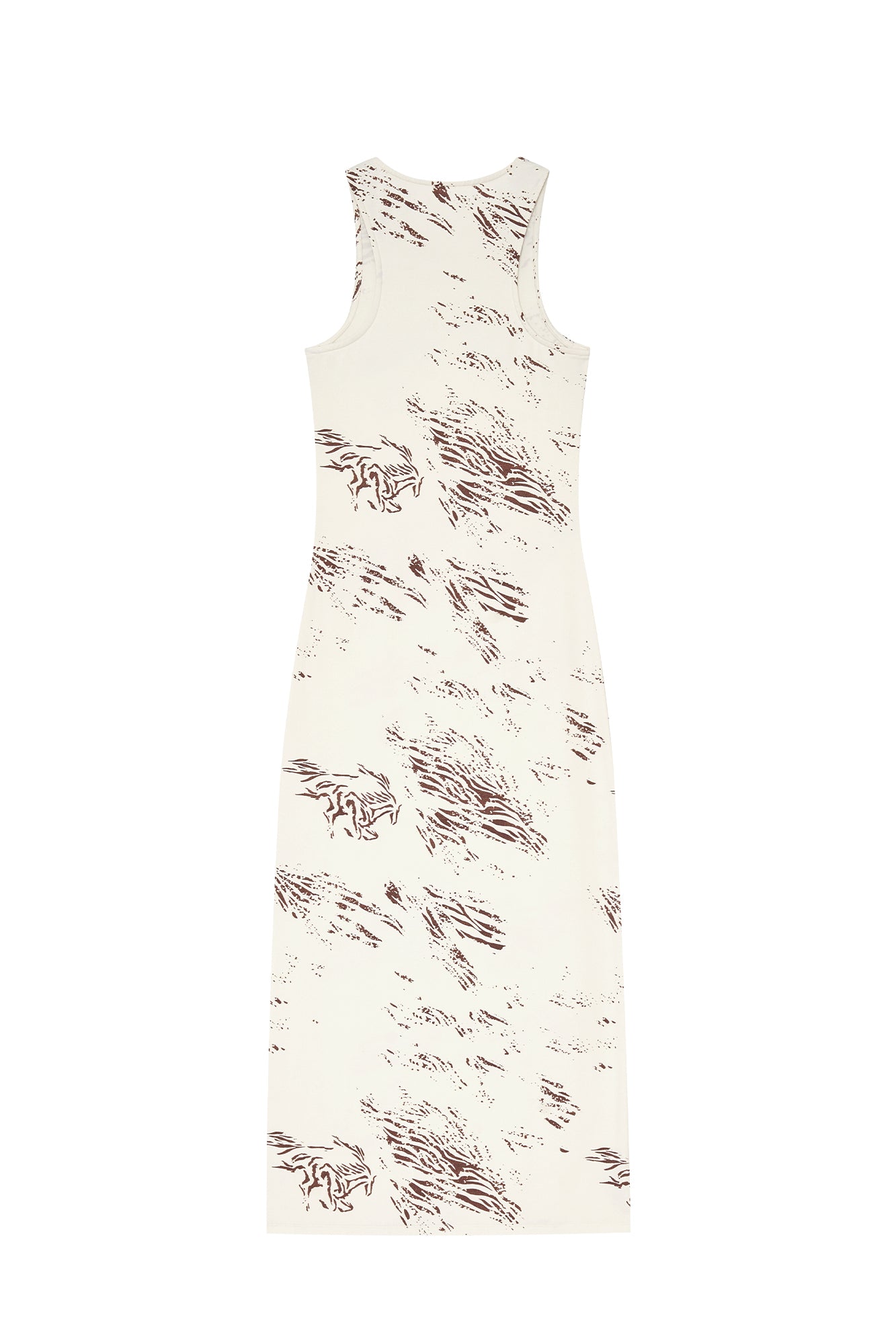 ZEBRA JERSEY MAXI DRESS (IVORY)