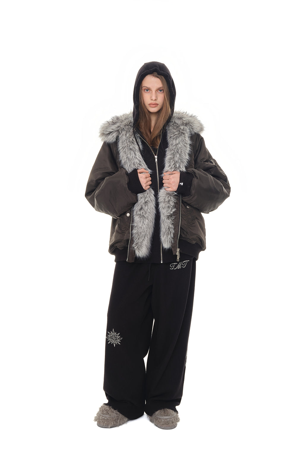 ZODIAC HOTFIX WAFFLE PANTS (BLACK)