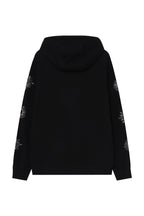 ZODIAC HOTFIX WAFFLE ZIP-UP HOODIE (BLACK)