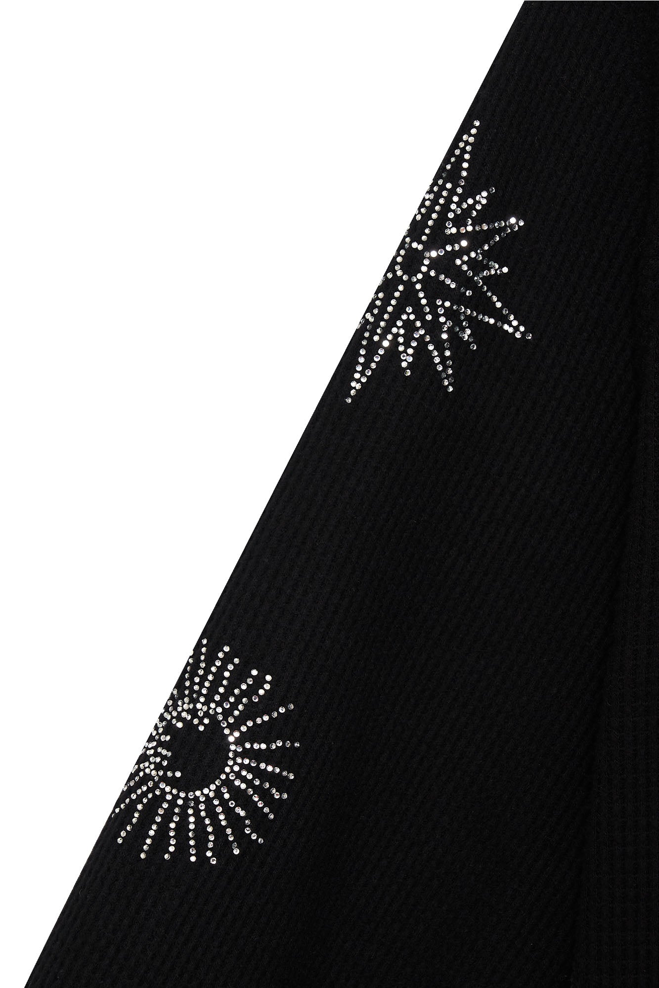 ZODIAC HOTFIX WAFFLE ZIP-UP HOODIE (BLACK)
