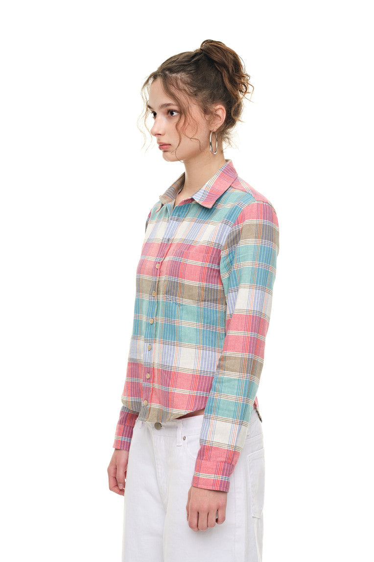 PLAID SLIM-FIT SHIRT (RED)