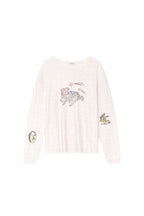 WALLPAPER POINTELLE LONG SLEEVE T-SHIRT (WHITE)