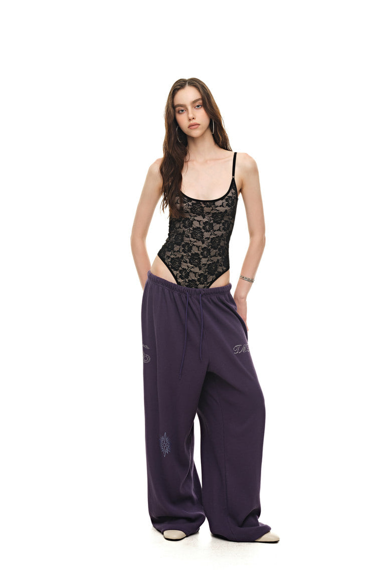 ZODIAC 02 HOTFIX WAFFLE PANTS (PURPLE) - 4