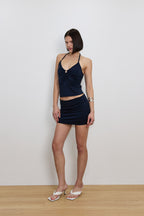 JERSEY SKIRT PANTS (NAVY)