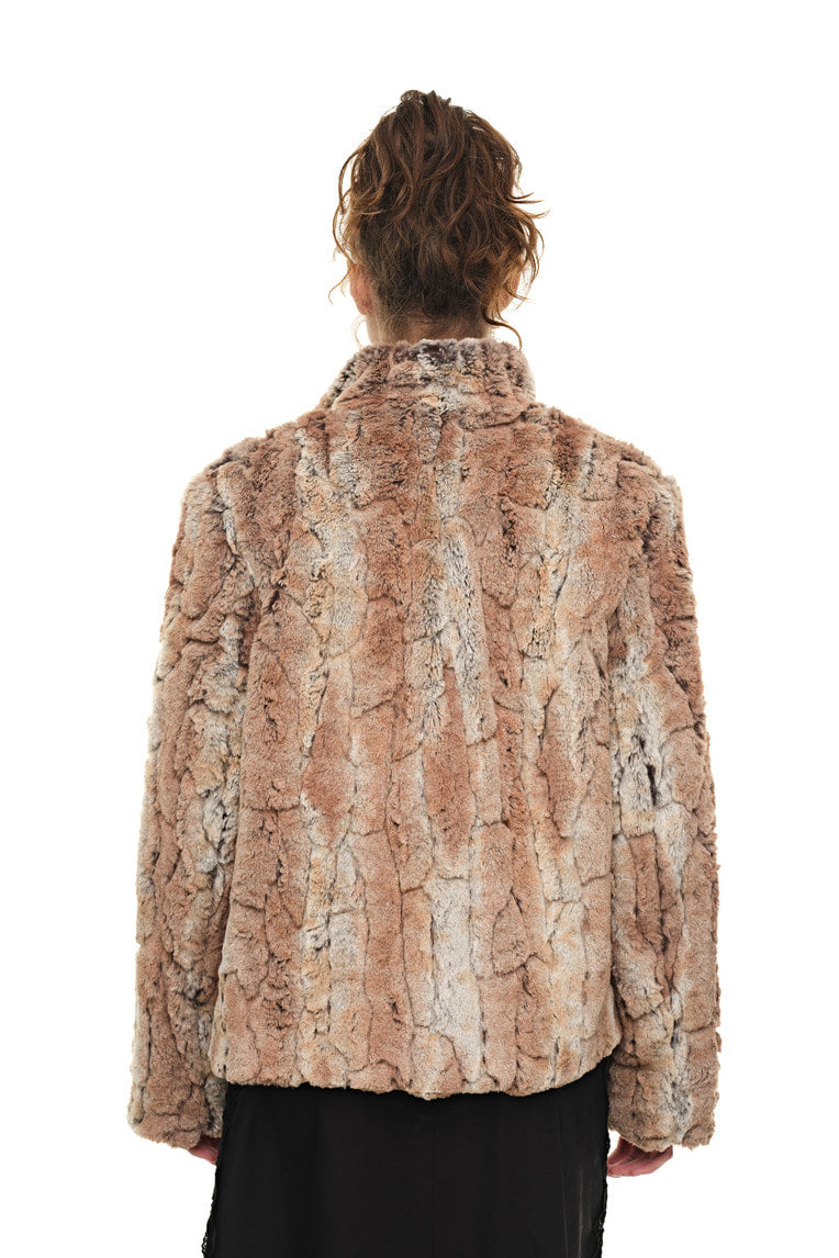 REGULAR FIT FUR JACKET (QUILTED YELLOW) - 8
