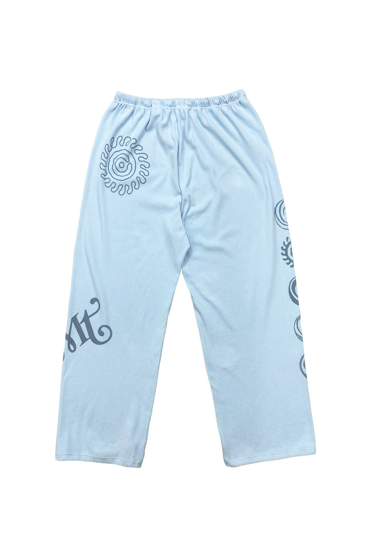 SUN DISC WAFFLE PANTS (LIGHT BLUE)