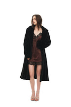 FAUX FUR LONG COAT (BLACK) - 5