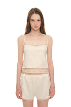 LACE TRIM SLIP CAMISOLE (IVORY)