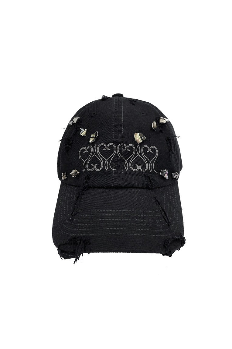 INFINITE LOVE DISTRESSED CAP (WITH STONES)
