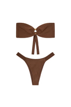 WOOD O-RING BIKINI (BROWN)