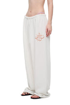 TWIN ZODIAC WAFFLE PANTS (WHITE)