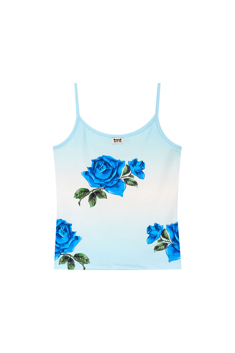 ROSE SLEEVELESS TOP (BLUE)