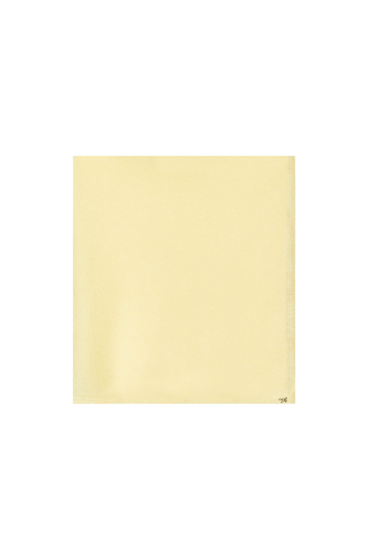 SHEER LINEN KNIT SHAWL (YELLOW)