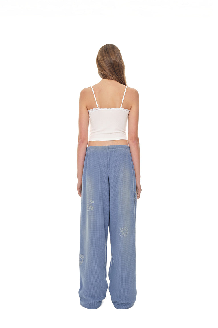 ZODIAC HOTFIX WAFFLE PANTS (WASHED BLUE)