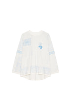 ORNAMENT 02 WAFFLE OVERSIZED LONG SLEEVE T-SHIRT (WHITE)