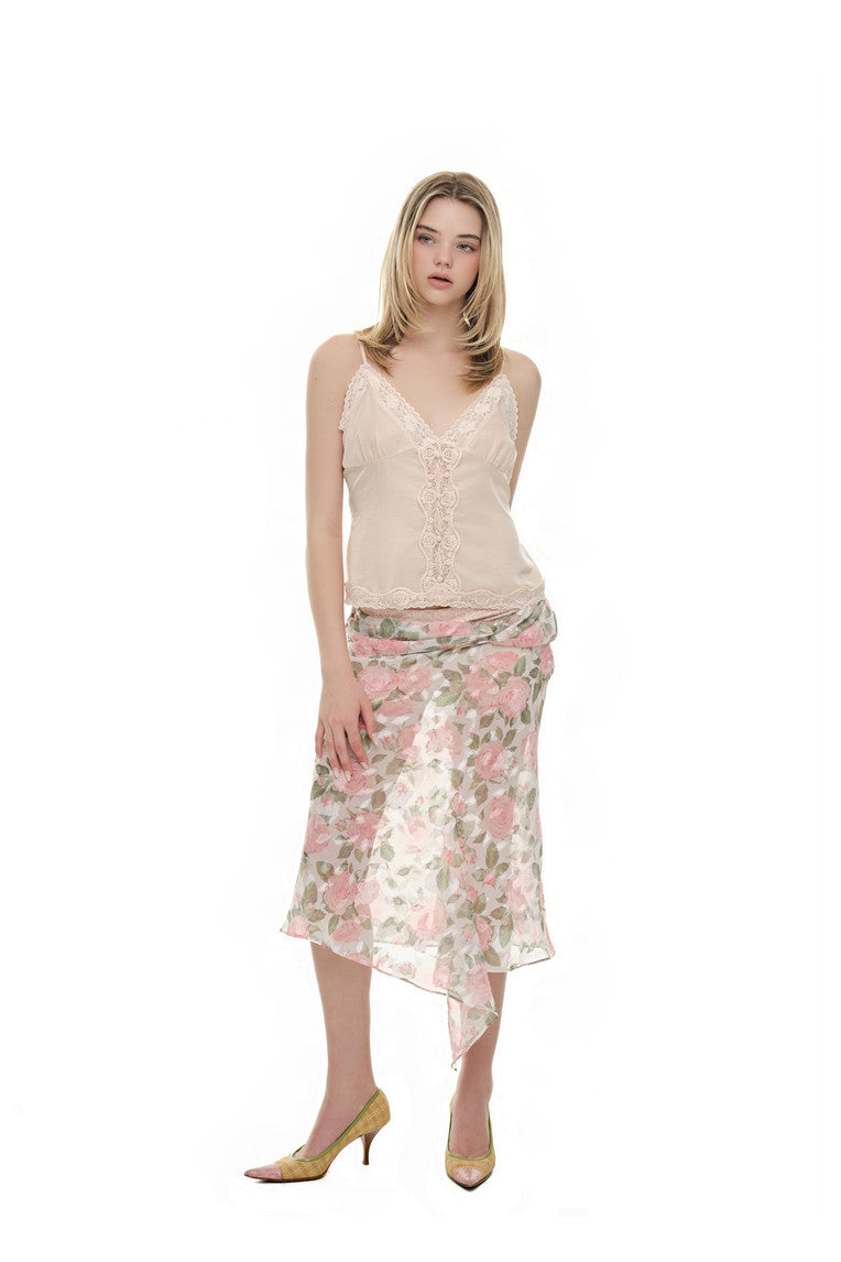 LACE SLIP SLEEVELESS TOP (LIGHT PINK)