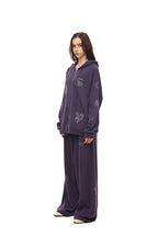 ZODIAC 02 HOTFIX WAFFLE ZIP-UP HOODIE (PURPLE) - 3