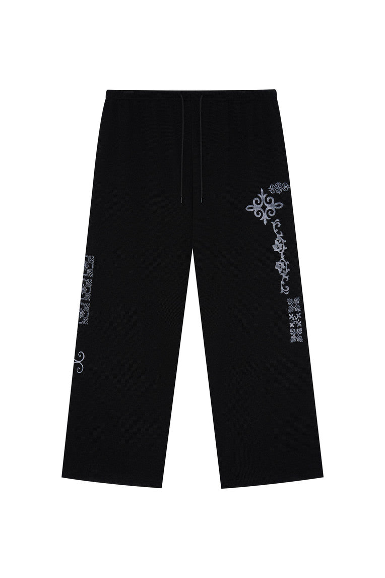 LEO WAFFLE PANTS (BLACK)