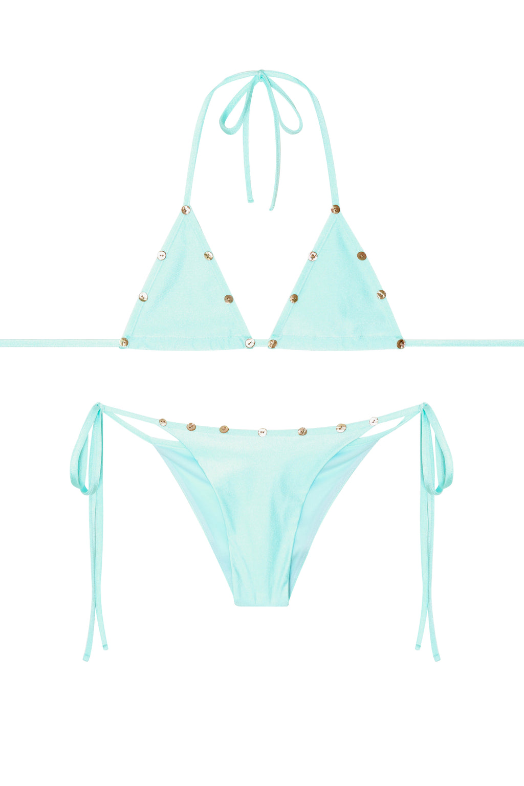 MOTHER OF PEARL GLITTER BIKINI (LIGHT BLUE)