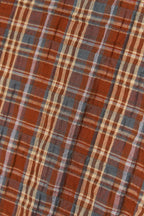PLAID OVERSIZED SHIRT (BROWN)