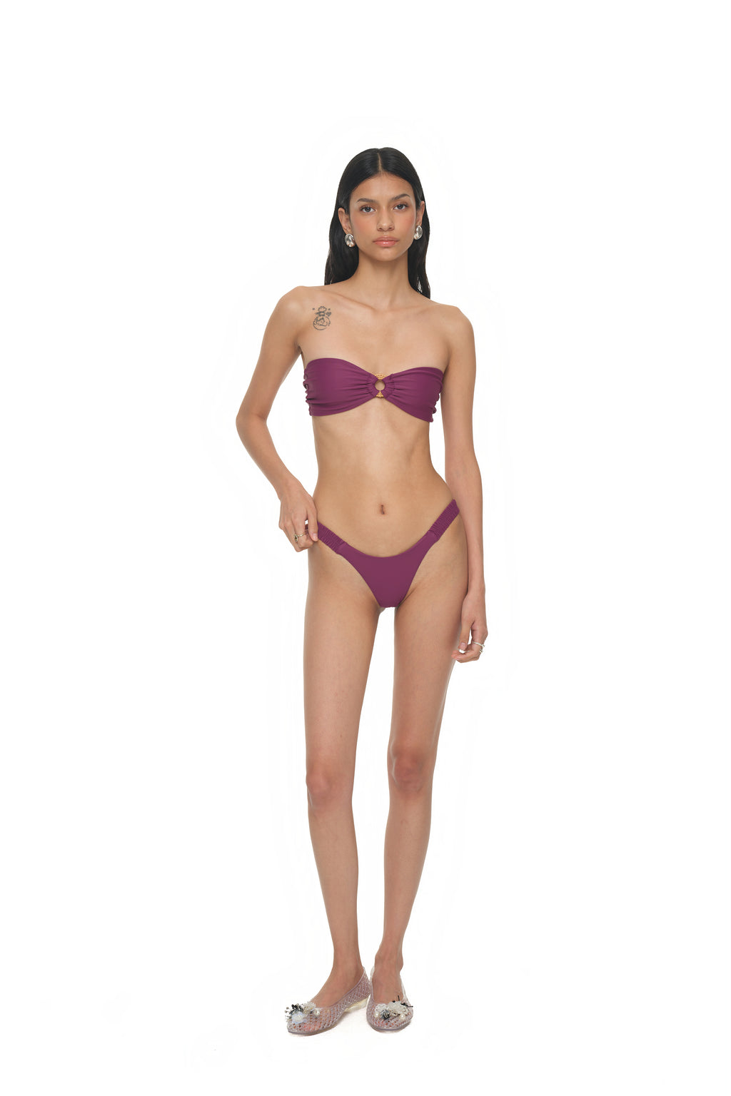 WOOD O-RING BIKINI (PURPLE)