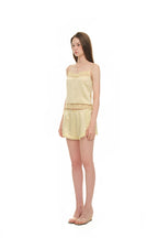 LACE TRIM SLIP SHORTS (YELLOW)