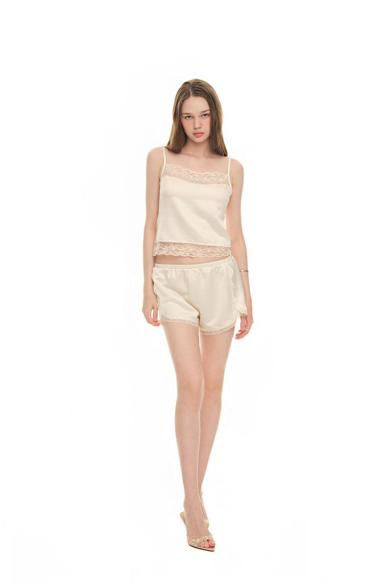 LACE TRIM SLIP CAMISOLE (IVORY)