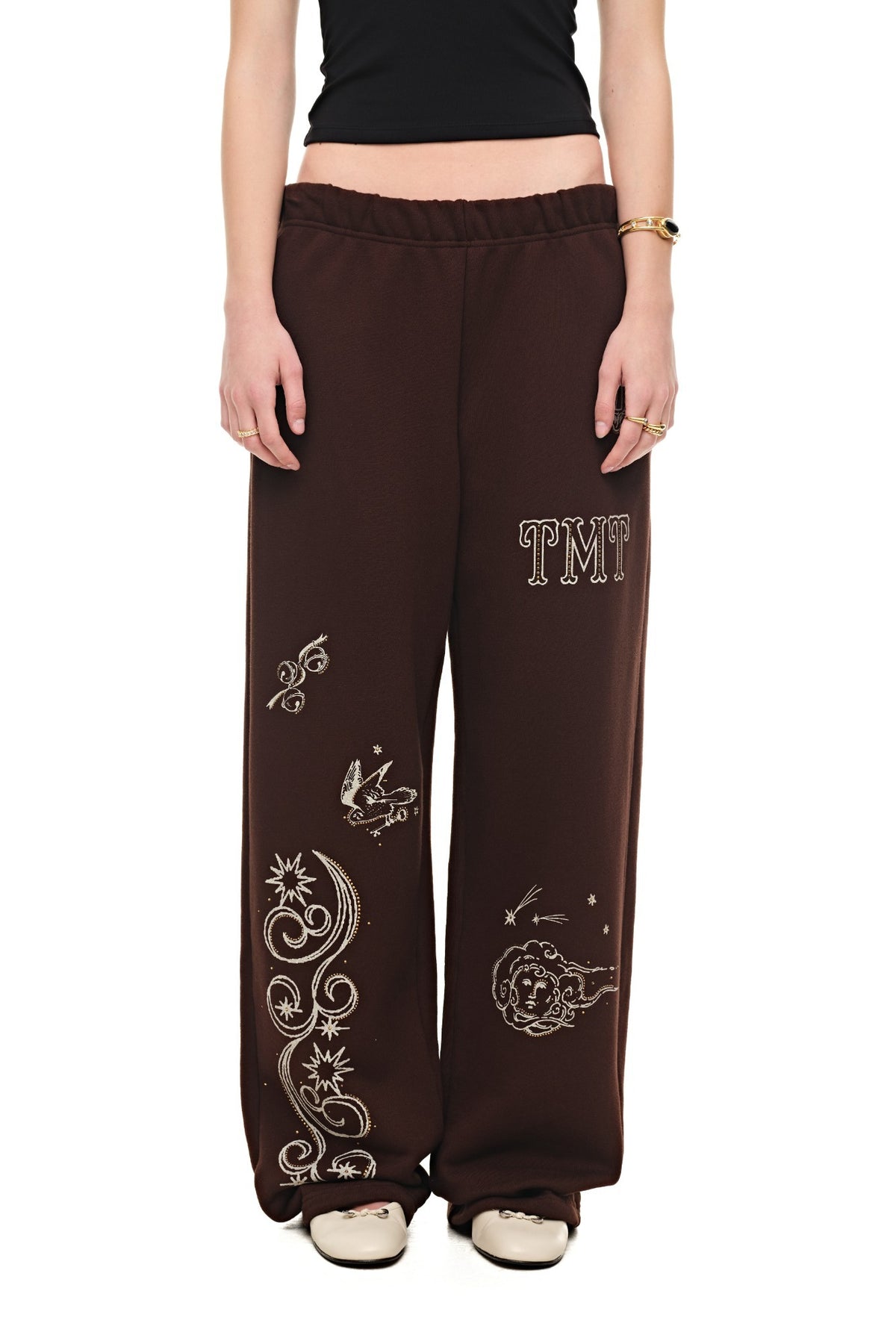 ORNAMENT 03 SWEATPANTS (BROWN) - 1