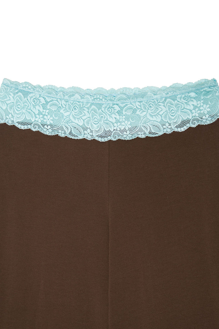 LACE POINT LOOSE-FIT PANTS (BROWN)