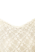[Ships June 12] LACE BUTTON TOP (IVORY)