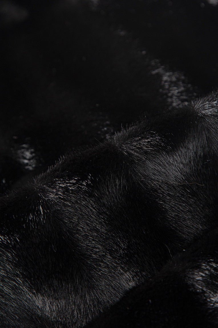 FAUX FUR LONG COAT (BLACK) - 11