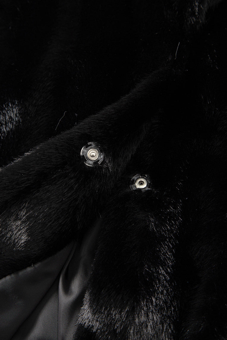 FAUX FUR LONG COAT (BLACK) - 10